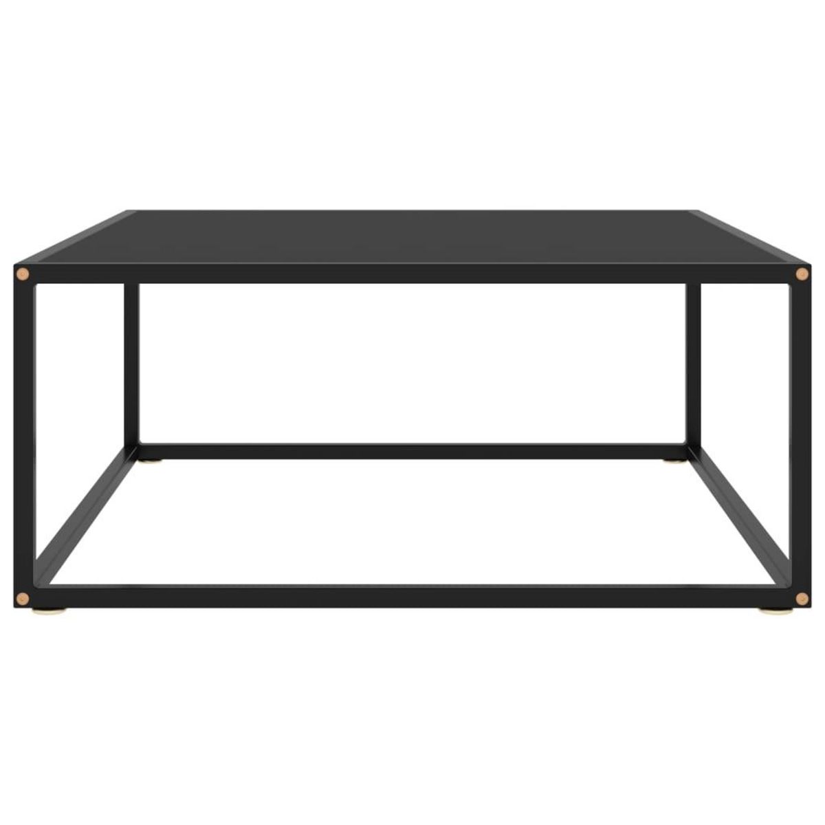 VIDAXL Table basse Noir avec verre noir 80x80x35 cm