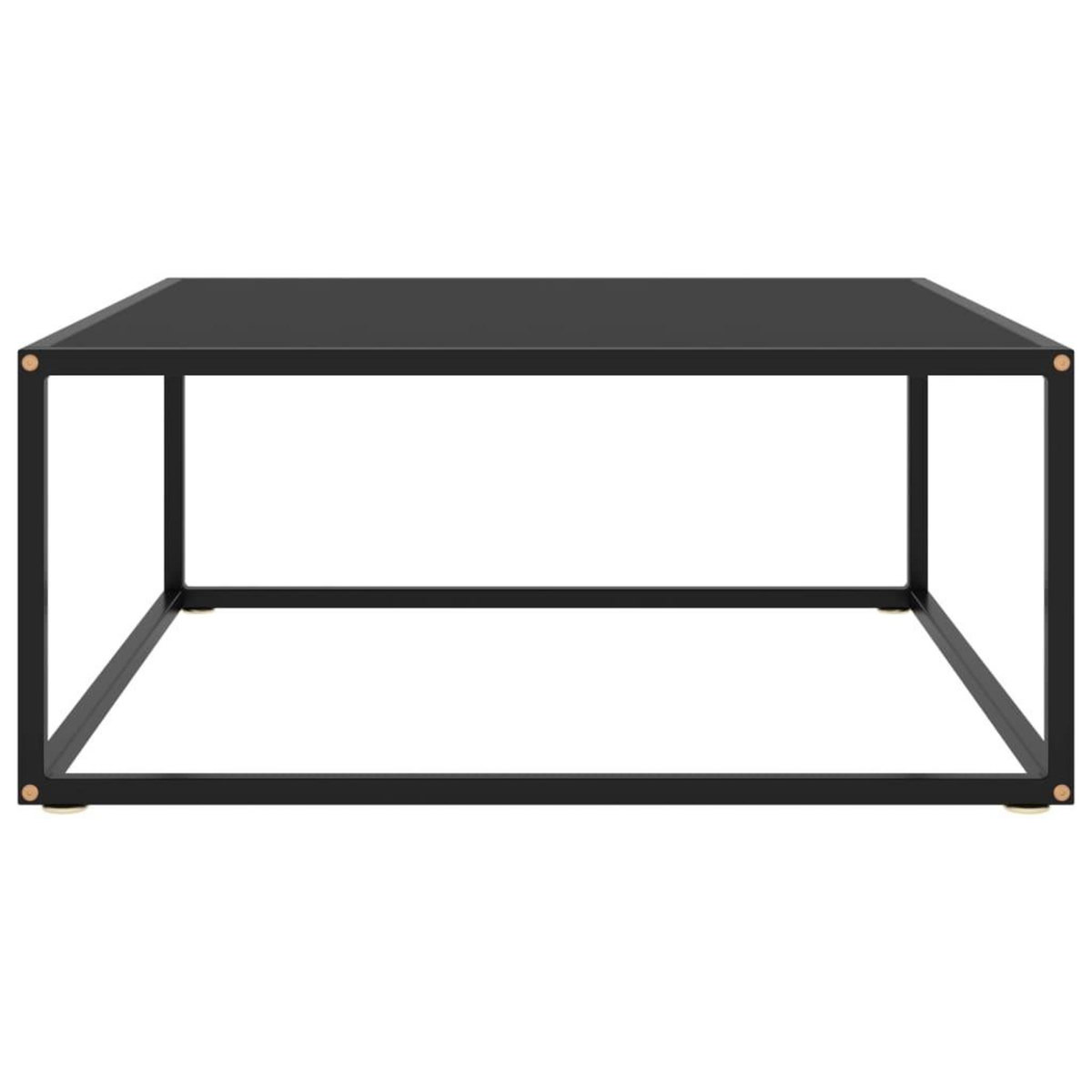 VIDAXL Table basse Noir avec verre noir 80x80x35 cm