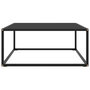 Voir la diapositive 2 : VIDAXL Table basse Noir avec verre noir 80x80x35 cm