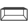 Voir la diapositive 2 : VIDAXL Table basse Noir avec verre noir 80x80x35 cm