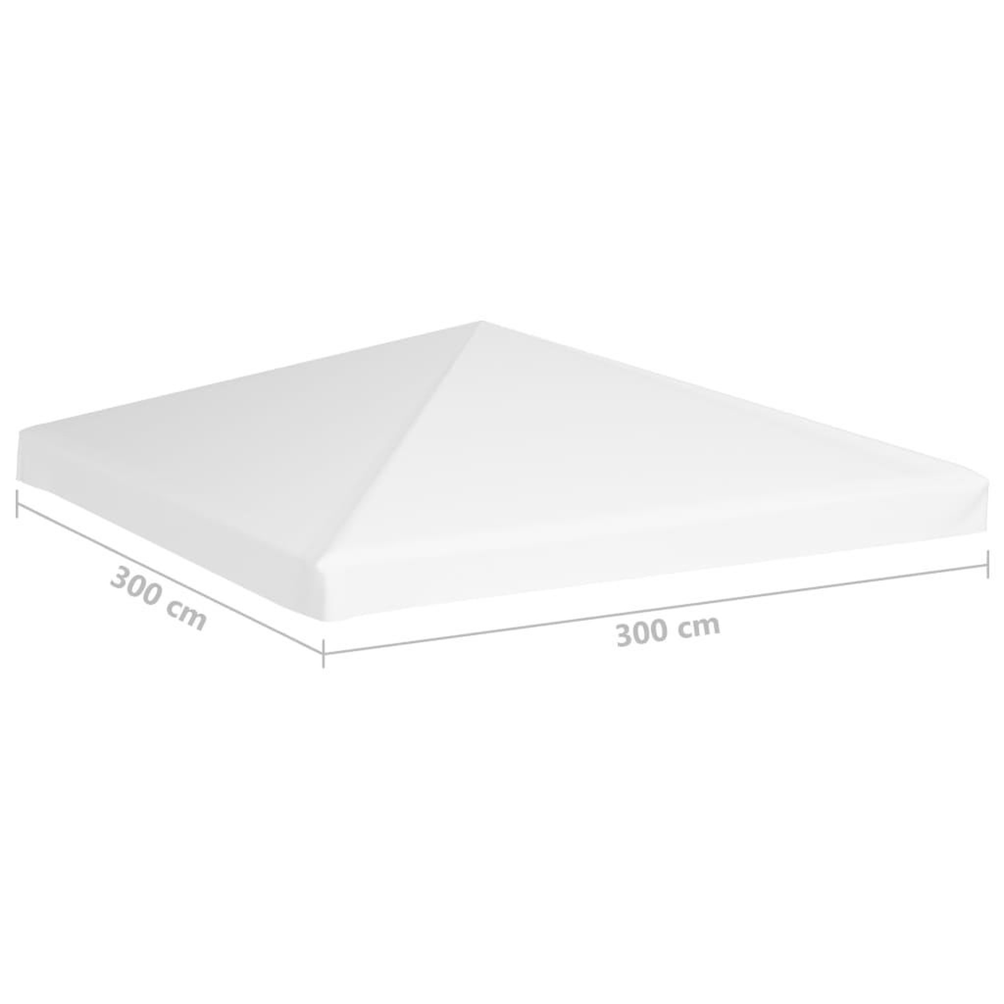 Voir la diapositive 6 : VIDAXL Toile de toit de belvedere 270 g/m^2 3x3 m Blanc