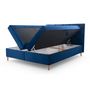 Voir la diapositive 3 : BEST MOBILIER Louis - lit boxspring - 180x200 - en velours - coffres et surmatelas inclus