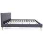 Voir la diapositive 6 : ID MARKET Lit double scandinave OSLO avec tête de lit et sommier 140 x 190 cm tissu gris anthracite