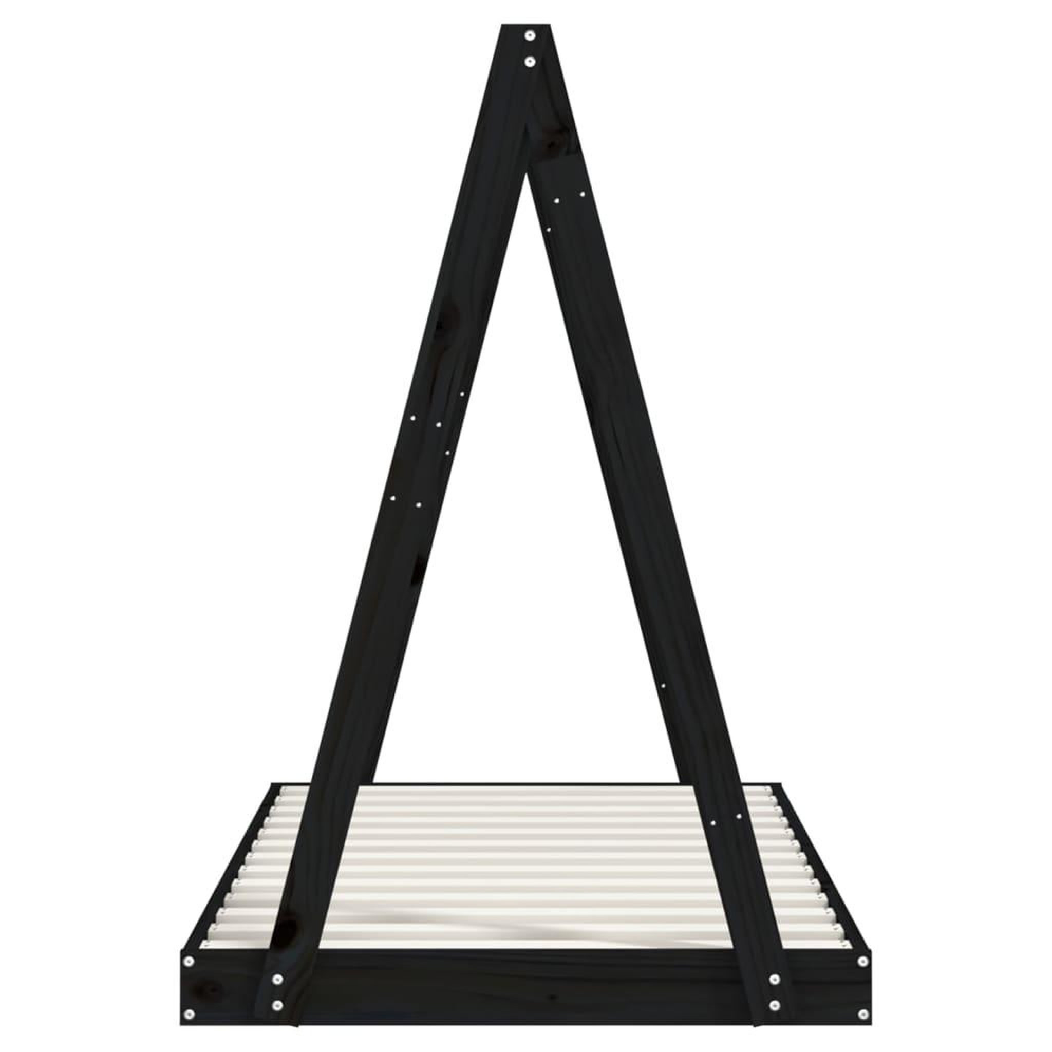 Voir la diapositive 5 : VIDAXL Cadre de lit pour enfant noir 80x160 cm bois de pin massif