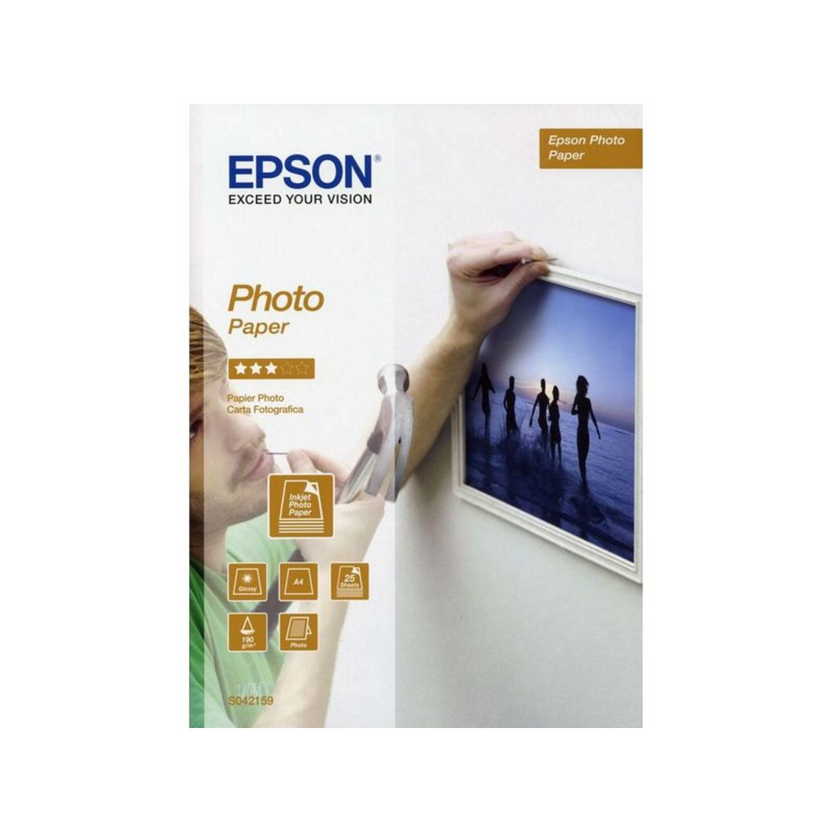 EPSON Papier Photo A4 - 190g/m2 - 25 feuilles - ***