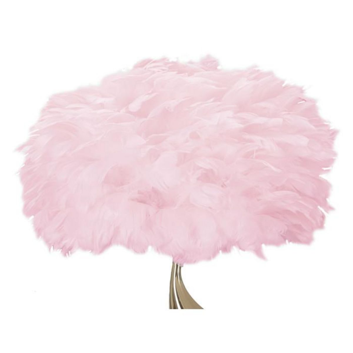 Paris Prix Lampe à Poser Imitation Plume  Slim  63cm Or & Rose