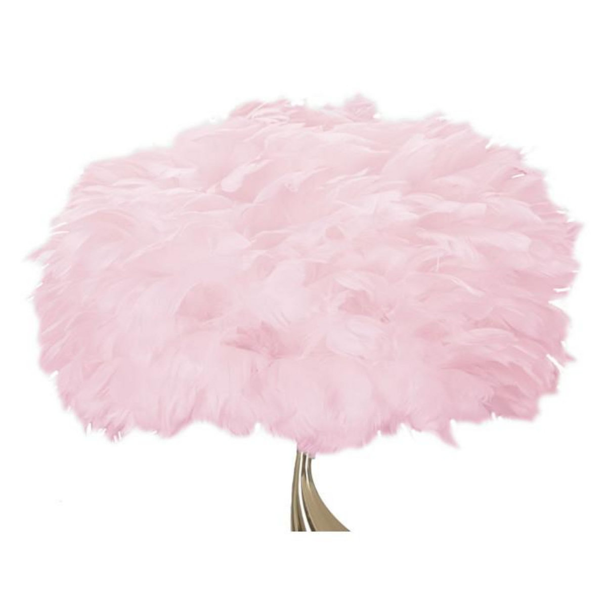 Paris Prix Lampe à Poser Imitation Plume  Slim  63cm Or & Rose