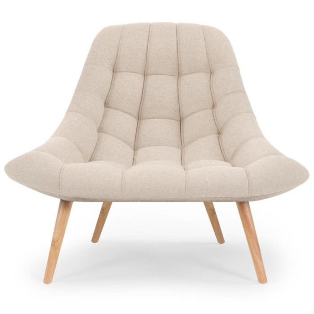 Paris Prix Lot de 2 Fauteuils Scandinaves  Johan  102cm Beige