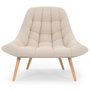 Voir la diapositive 3 : Paris Prix Lot de 2 Fauteuils Scandinaves  Johan  102cm Beige