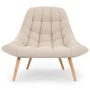 Voir la diapositive 3 : Paris Prix Lot de 2 Fauteuils Scandinaves  Johan  102cm Beige