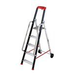 HAILO Escabeau professionnel roulant pliable - 5 marches - 2,81m