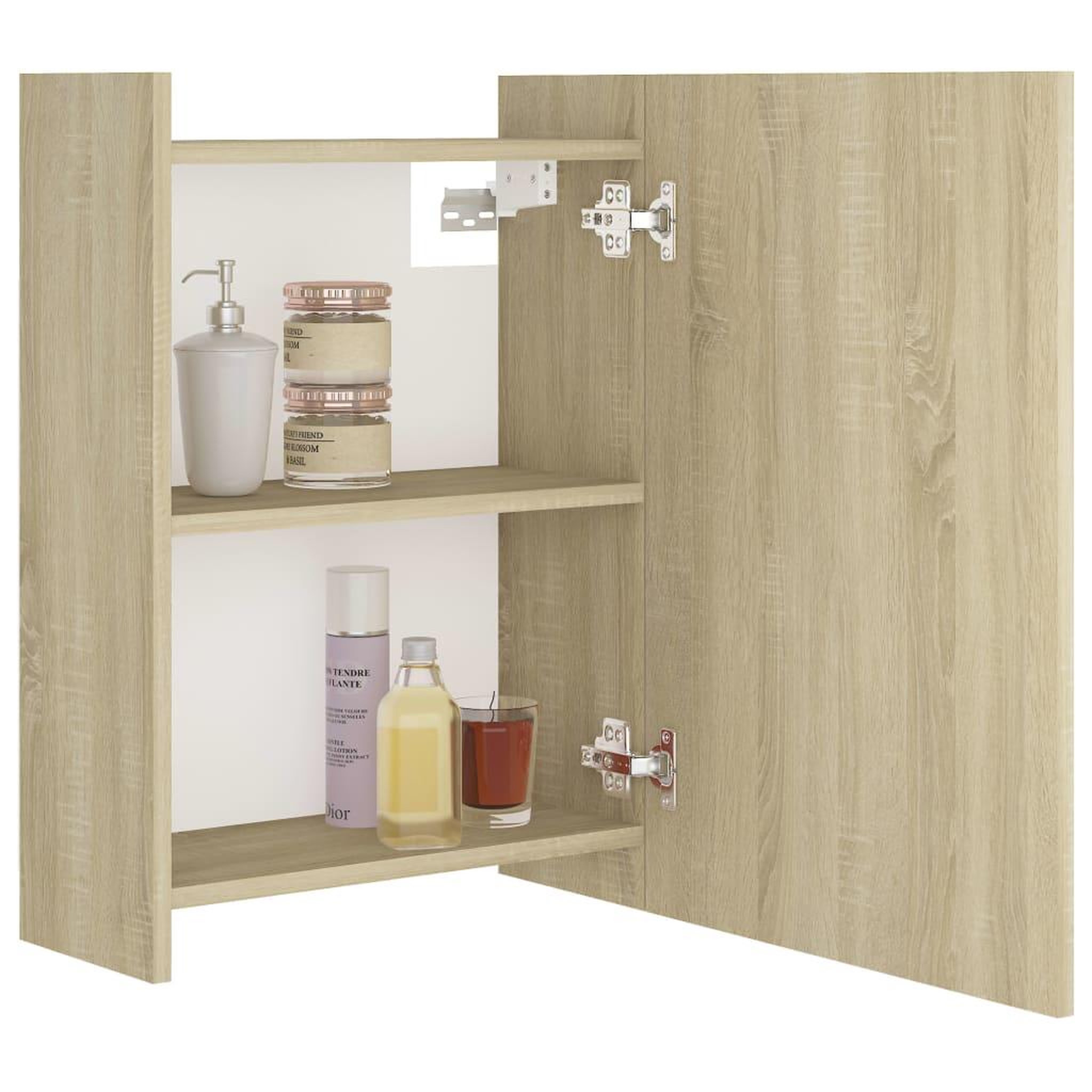 Voir la diapositive 4 : VIDAXL Armoire a miroir de salle de bain Chene sonoma Bois ingenierie
