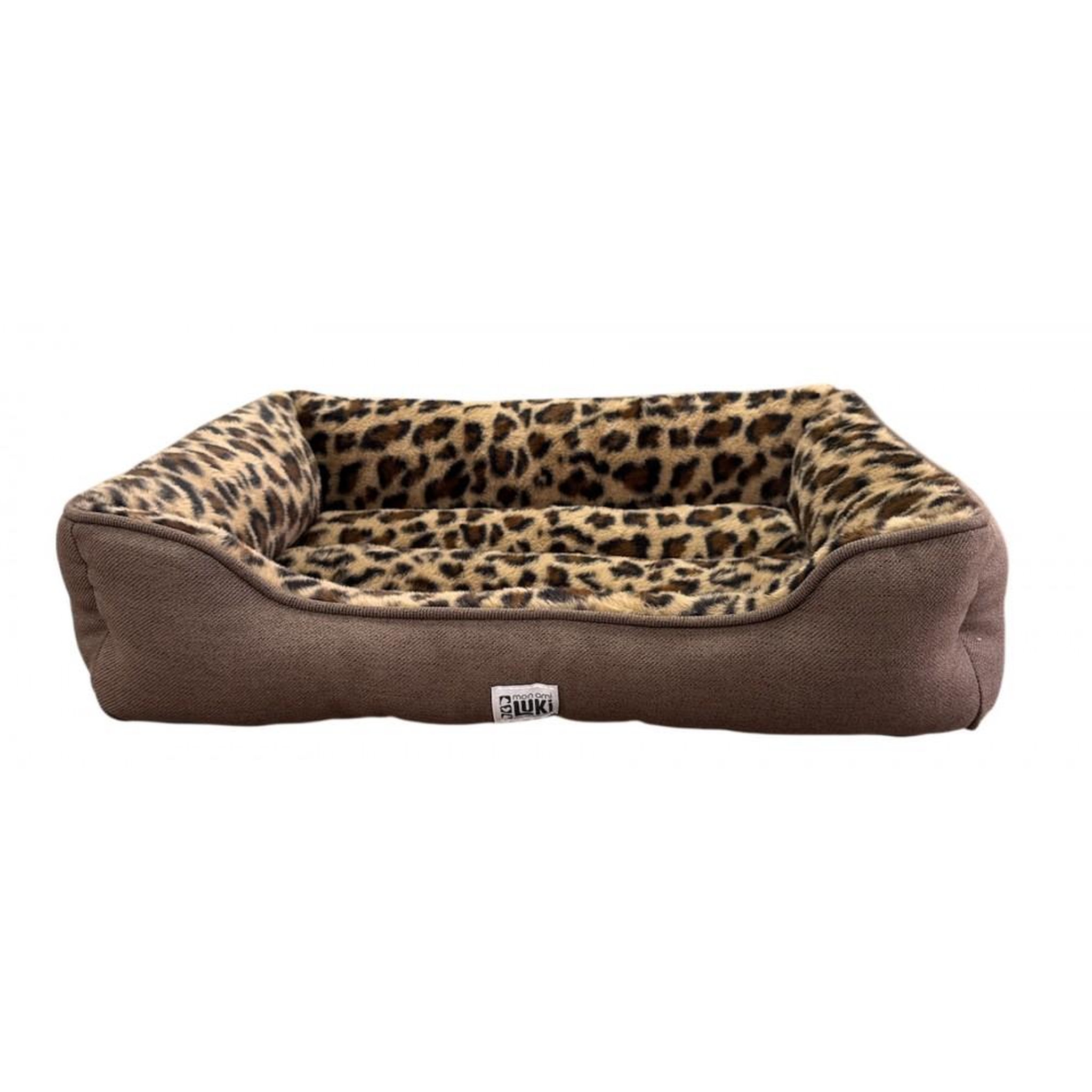 MON AMI LUKI Panier léopard antidérapant et confortable pour chien. Coloris disponibles : Marron