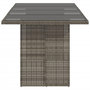 Voir la diapositive 4 : VIDAXL Table de jardin dessus en verre gris 190x80x74cm resine tressee
