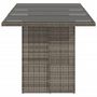 Voir la diapositive 4 : VIDAXL Table de jardin dessus en verre gris 190x80x74cm resine tressee