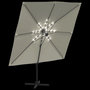 Voir la diapositive 4 : VIDAXL Parasol cantilever a LED Blanc sable 400x300 cm
