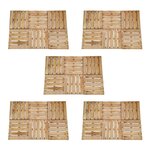 VIDAXL Dalles de terrasse 30 pcs 50x50 cm Bois Marron