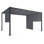 Voir la diapositive 3 : ID MARKET Pergola coulissante 2 pans 3x4 M belvédère de jardin toile gris anthracite