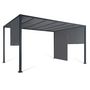 Voir la diapositive 3 : ID MARKET Pergola coulissante 2 pans 3x4 M belvédère de jardin toile gris anthracite