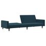 Voir la diapositive 4 : VIDAXL Canape-lit a 2 places Bleu Velours