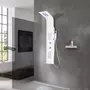 VIDAXL Panneau de douche aluminium 20x44x130 cm blanc