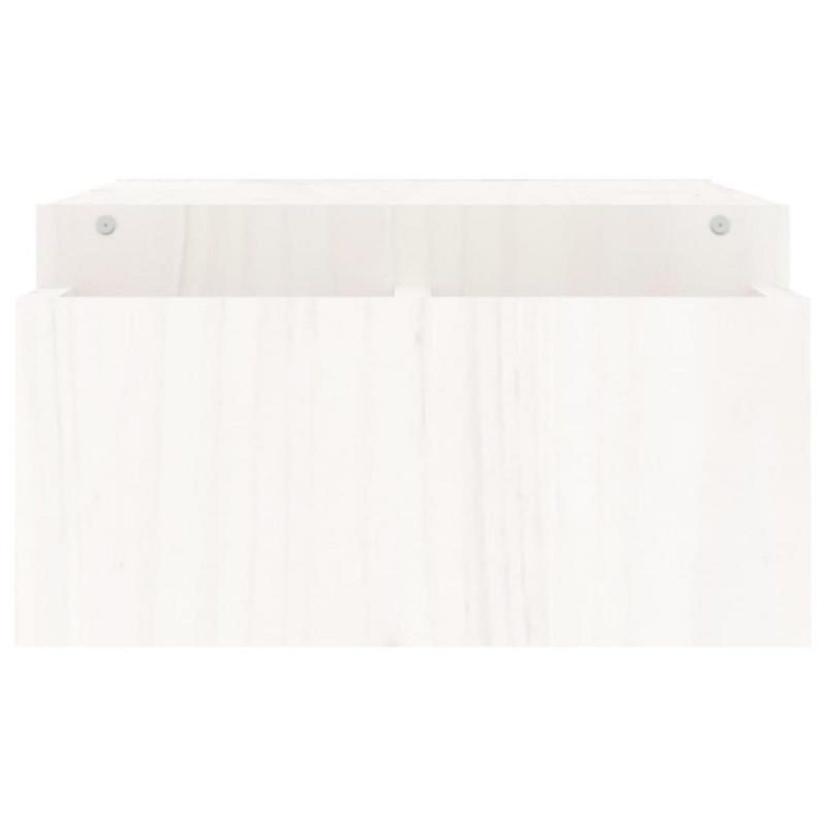 VIDAXL Support de moniteur Blanc 100x27,5x15 cm Bois de pin solide