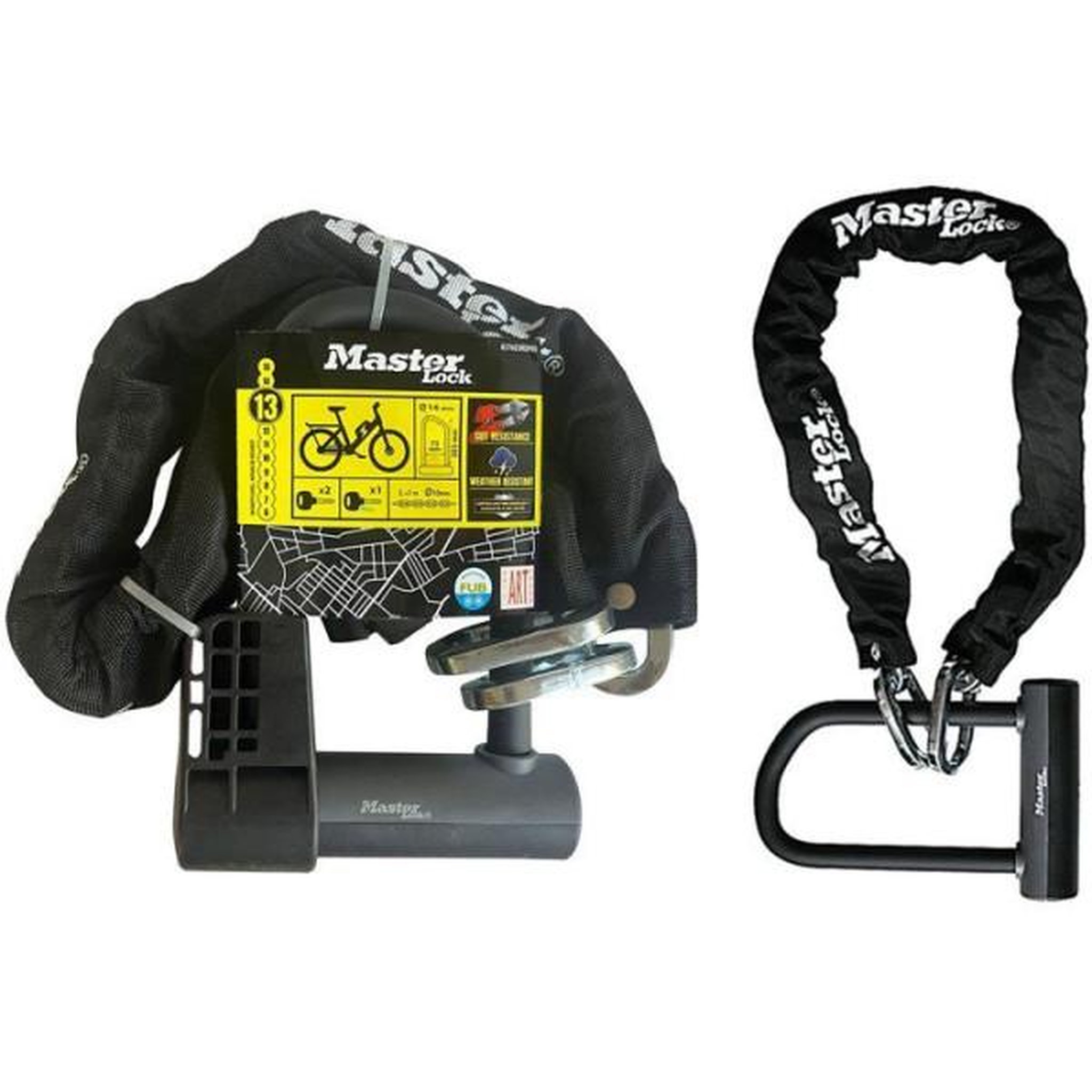 Master lock Antivol chaîne vélo - MASTER LOCK - Haute résistance - Mini antivol U - a clé