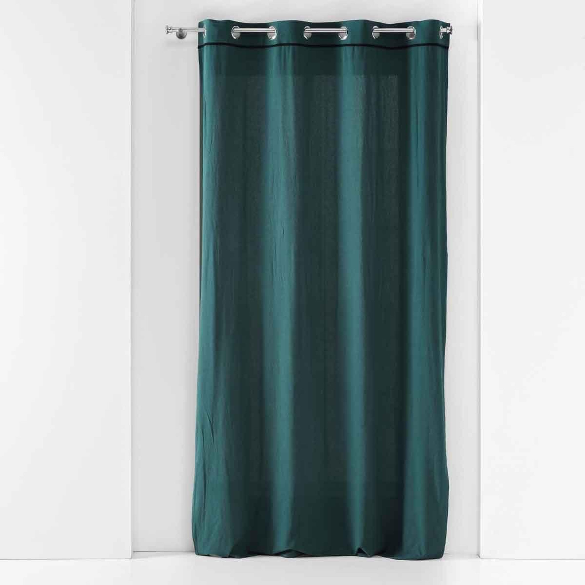 Douceur d'Intérieur Rideau à œillets  linette  135x240cm pétrole