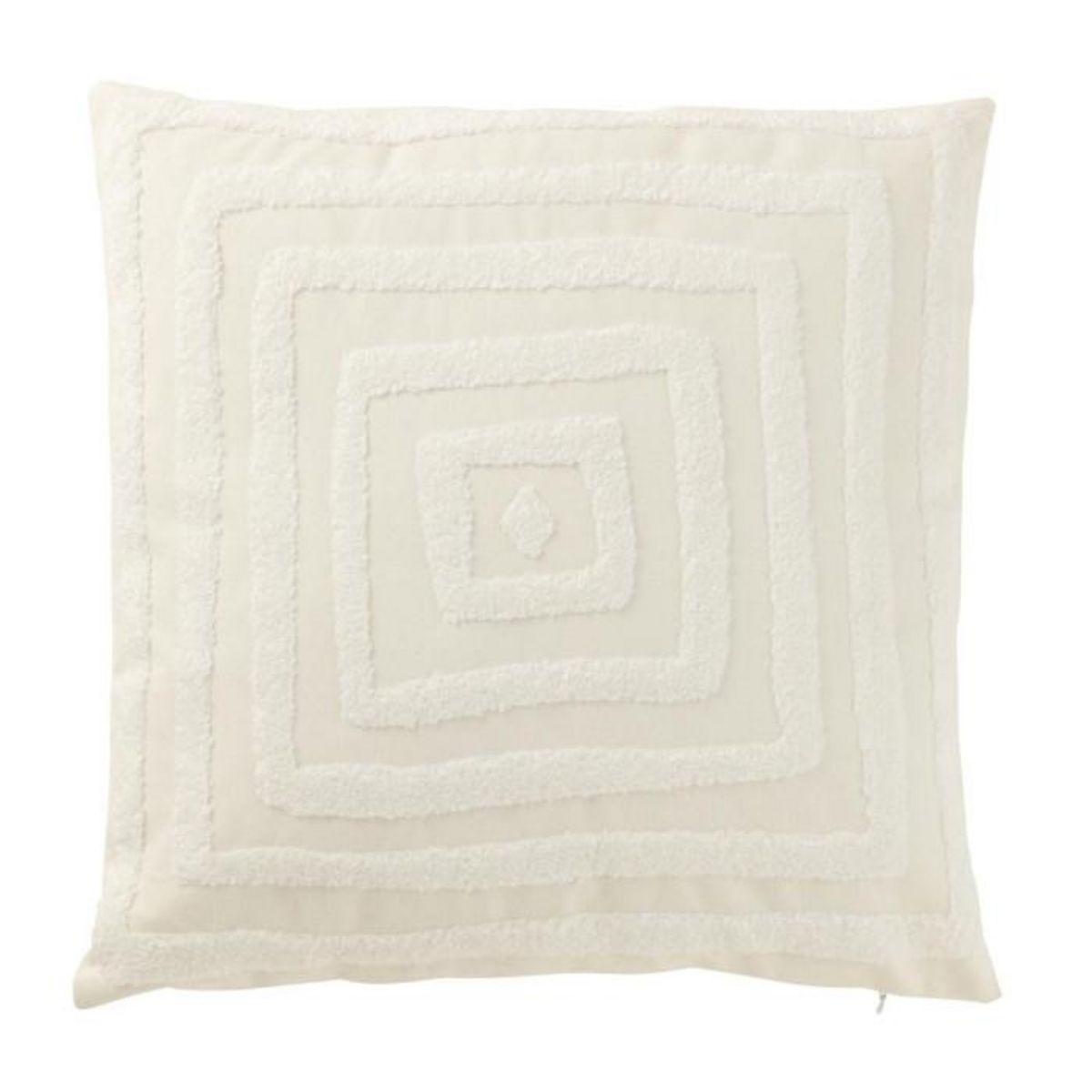 Paris Prix Coussin Design Tufté  Carré  45x45cm Blanc