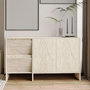 Voir la diapositive 3 : Habitat et Jardin Buffet en bois  Laris 130  - 130 x 44 x 82 cm - Travertin