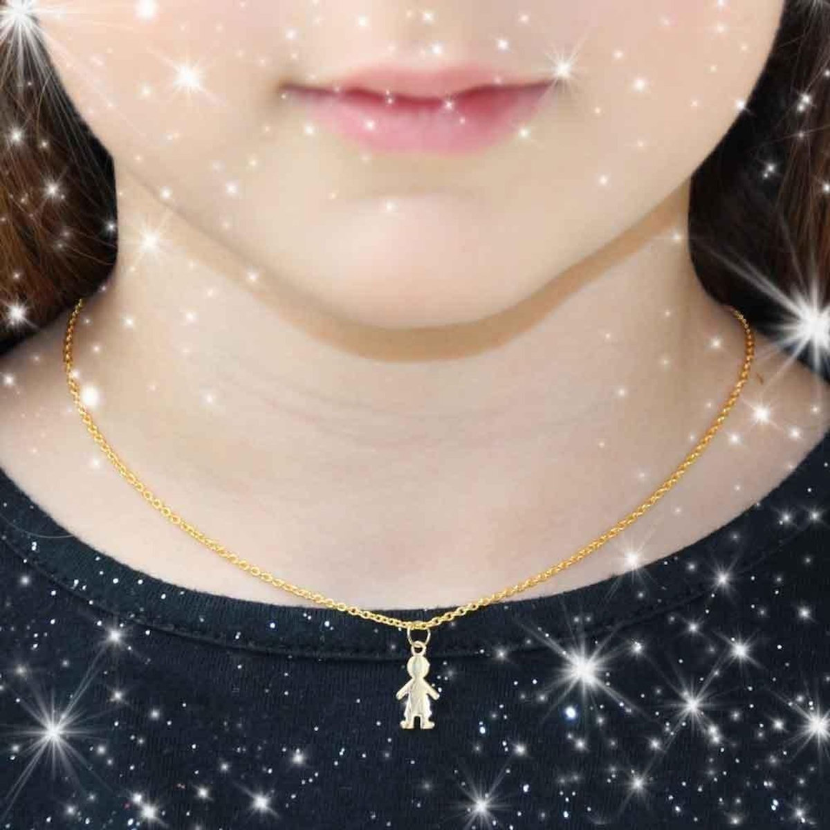 L'ATELIER D'AZUR Collier - Pendentif Or Jaune - Garçon - Femme ou Enfant