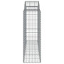 Voir la diapositive 5 : VIDAXL Paniers a gabions arques 5 pcs 200x50x120/140 cm Fer galvanise