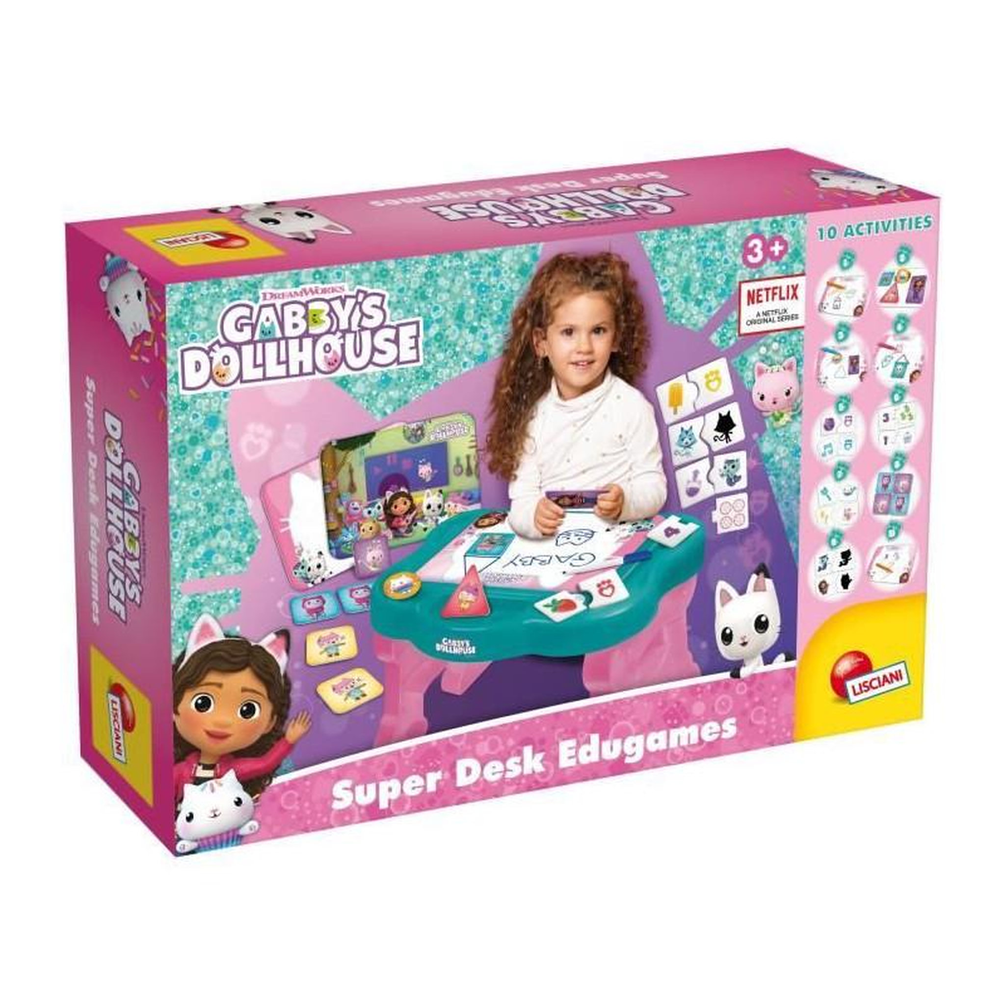 LISCIANI GIOCHI Table éducative Gabby Dollhouse - LISCIANI - Plus de 10 jeux amusants et faciles