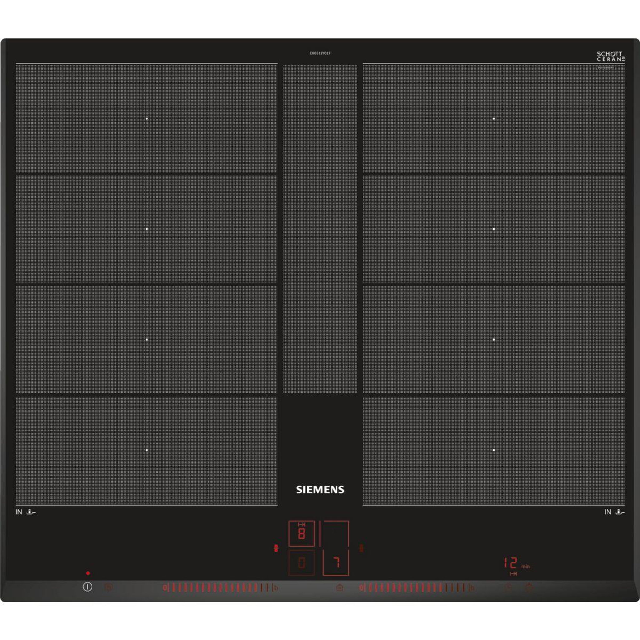 Siemens Plaque induction EX651LYC1F IQ700 FlexInduction Plus