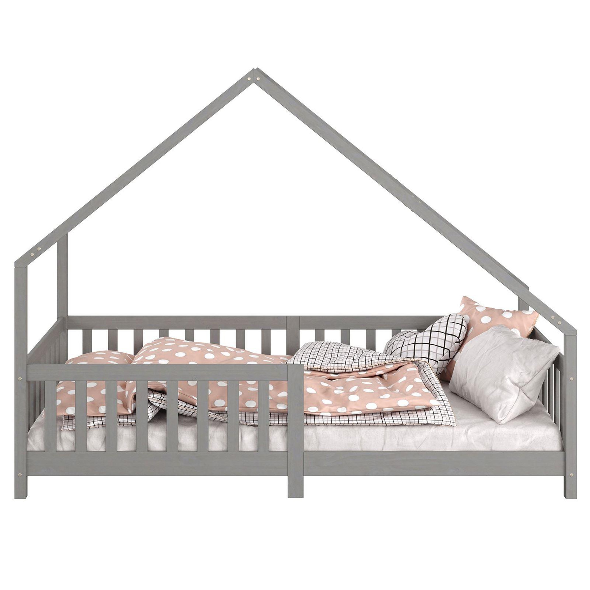 Voir la diapositive 3 : IDIMEX Lit cabane  asymétrique CORA 90 x 200 cm en pin massif