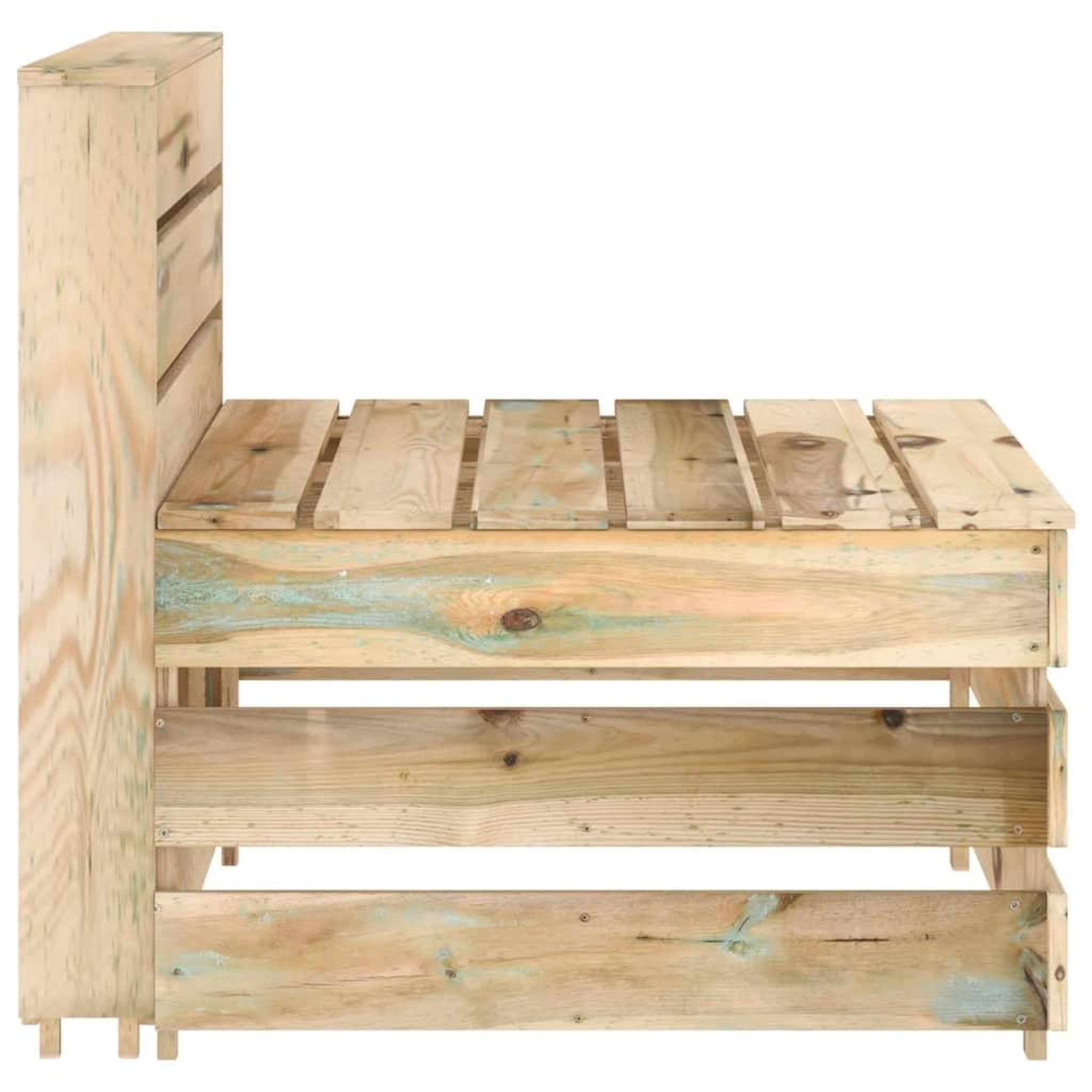 Voir la diapositive 3 : VIDAXL Canape palette de milieu de jardin bois de pin impregne