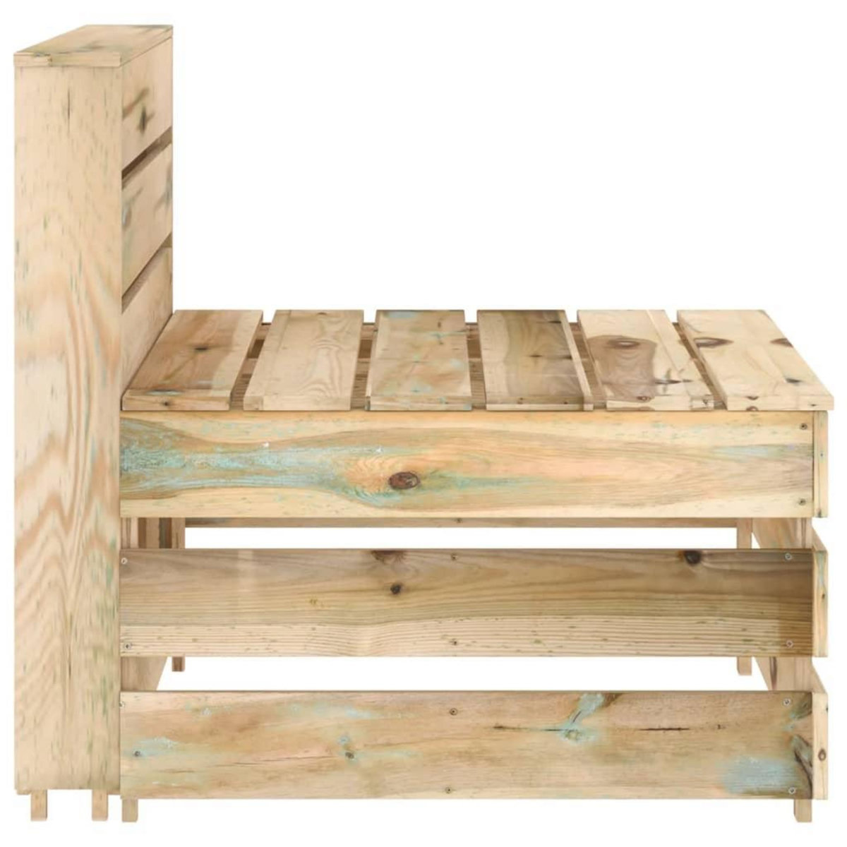 VIDAXL Canape palette de milieu de jardin bois de pin impregne