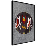 Paris Prix Affiche Murale Encadrée  Ethnic Fabric. Coloris disponibles : Noir, Jaune