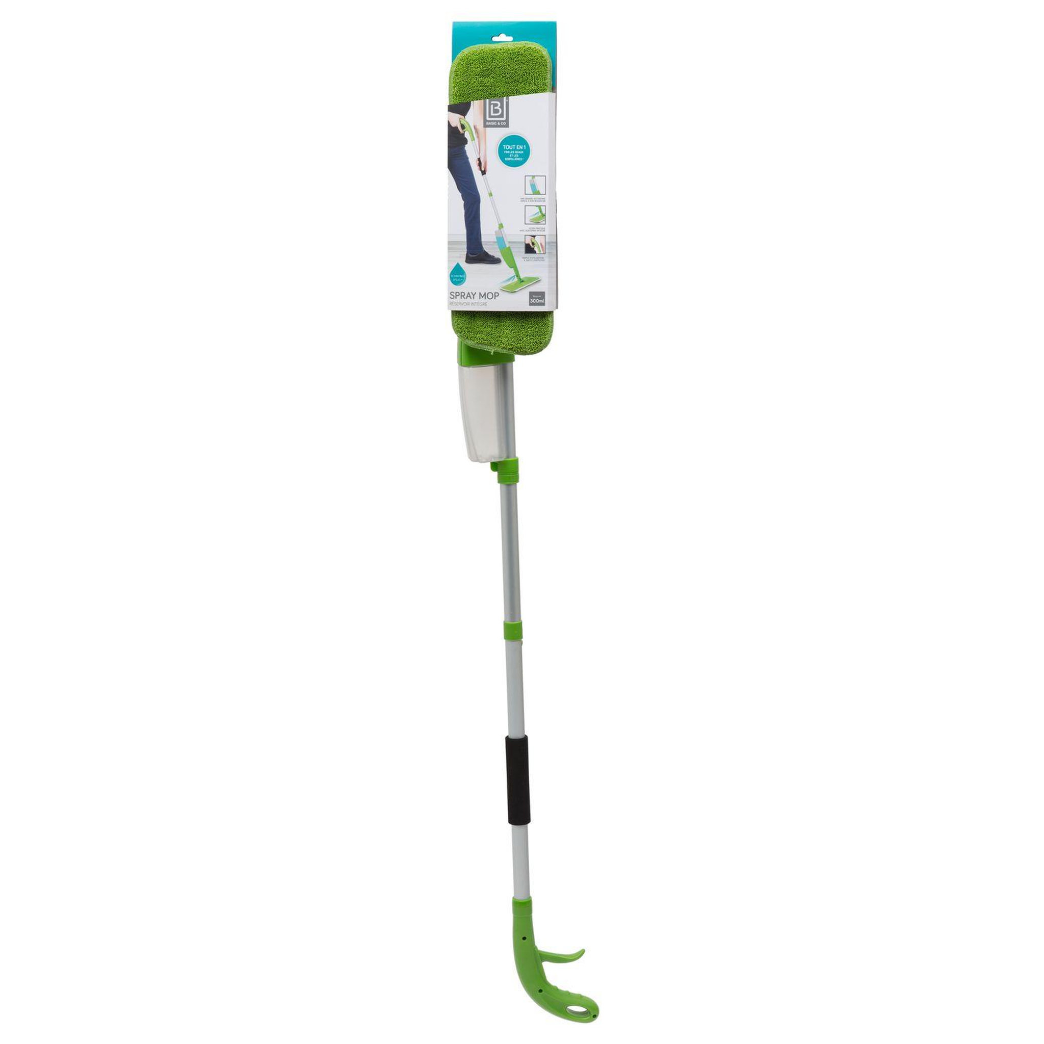 Voir la diapositive 5 : FIVE Balai mop avec réservoir intégré et gâchette - 330 ml - Vert