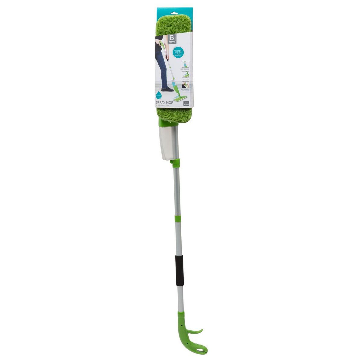 FIVE Balai mop avec réservoir intégré et gâchette - 330 ml - Vert