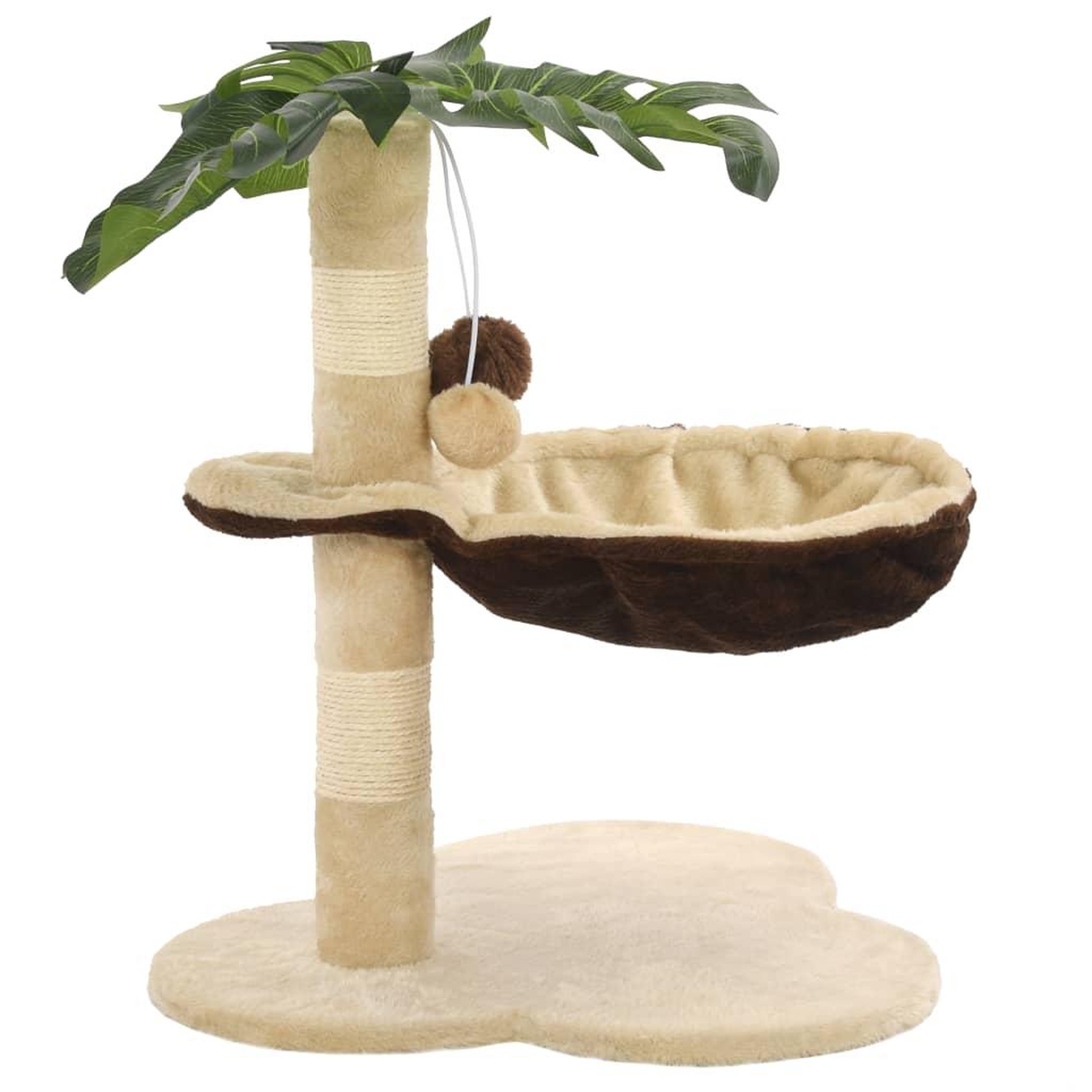 Voir la diapositive 2 : VIDAXL Arbre a chat avec griffoir en sisal 50 cm beige et marron