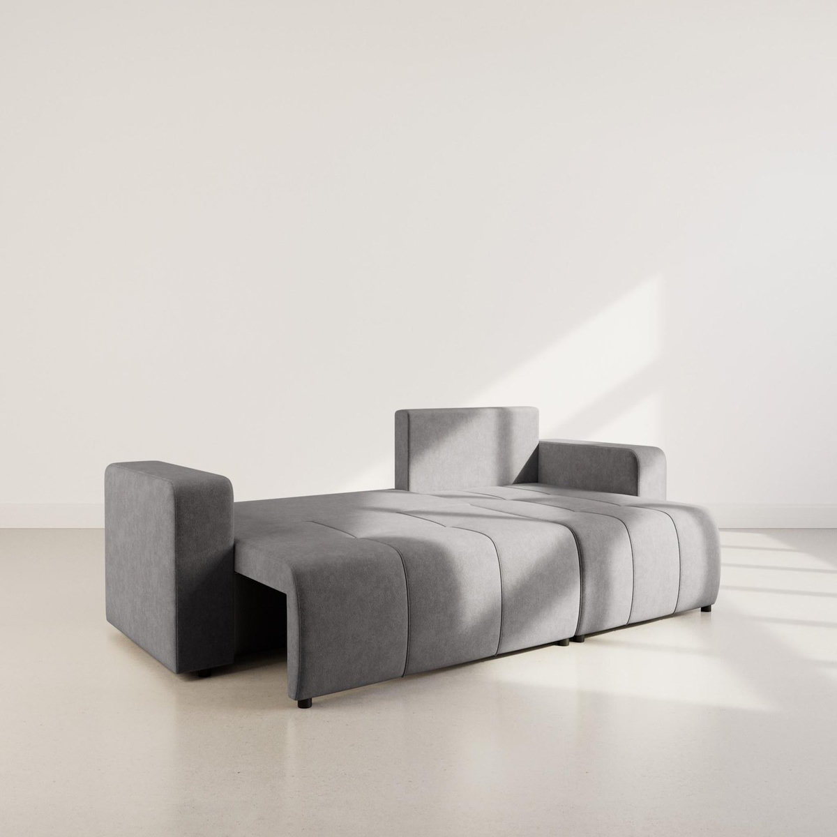 BEST MOBILIER Nicole - canapé d'angle réversible 5 places convertible avec coffre en tissu