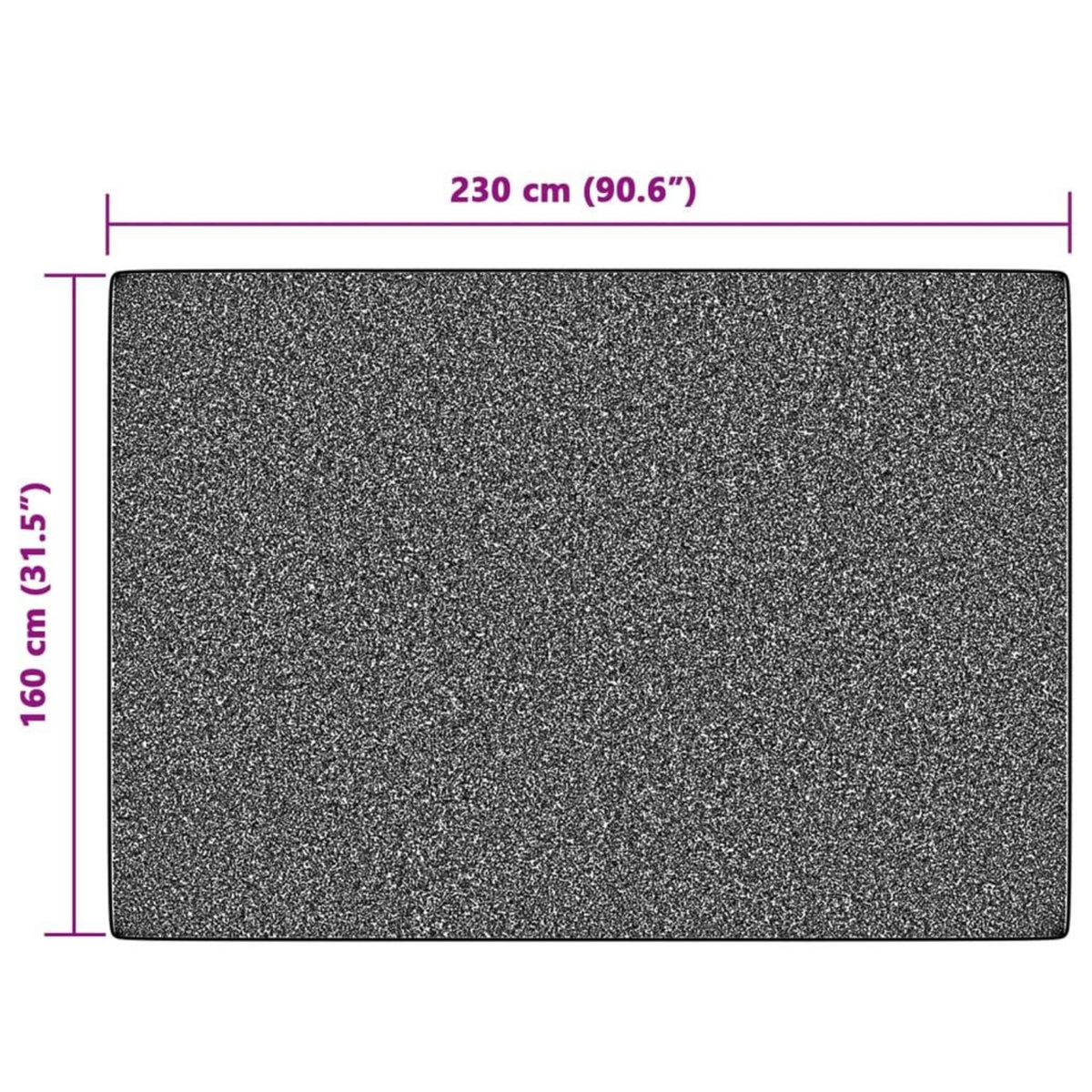 VIDAXL Tapis interieur exterieur a poils courts 160x230cm antiderapant