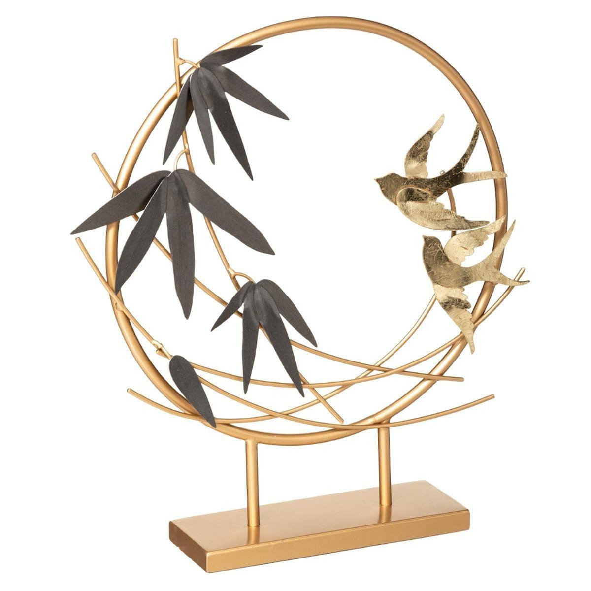 ATMOSPHERA Décoration à Poser en Métal  Oiseau  36cm Or