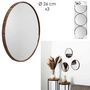 Voir la diapositive 4 : The Home Deco Factory Lot de 3 miroirs ronds imitation bois - Diam 26 cm - Marron