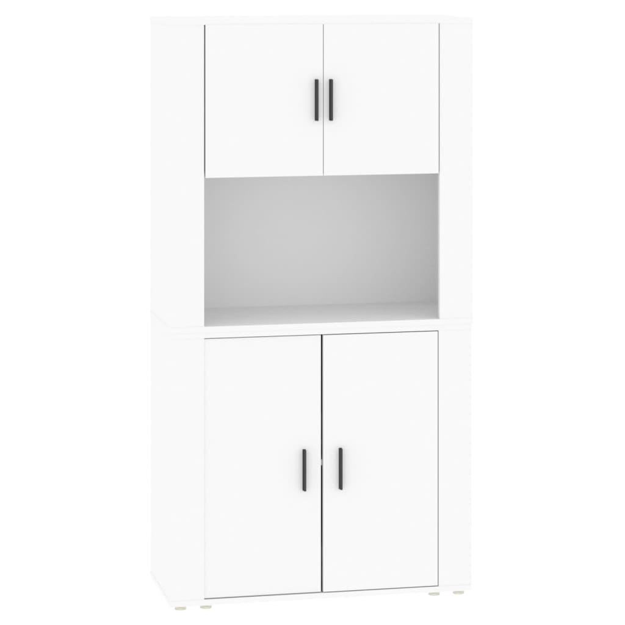 Voir la diapositive 2 : VIDAXL Buffet haut Blanc Bois d'ingenierie