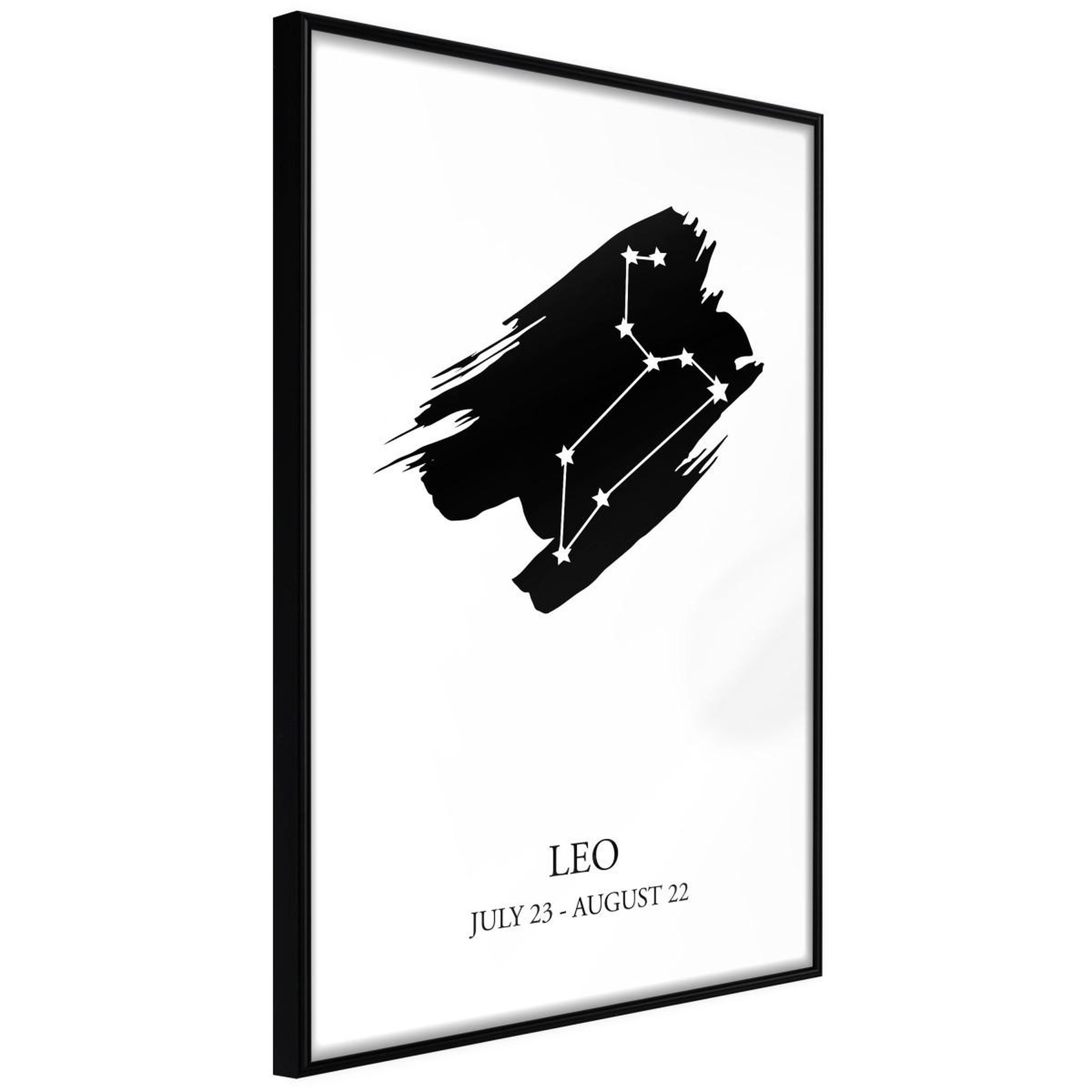 Paris Prix Affiche murale encadrée  zodiac leo i. Coloris disponibles : Jaune, Noir