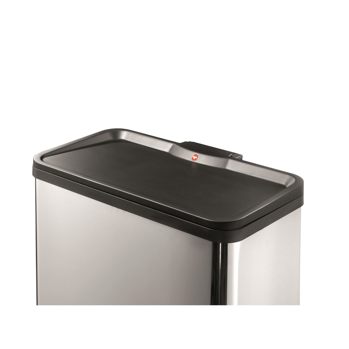 HAILO Poubelle de tri à pédale 17+9L Öko Duo Plus Inox