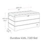 Voir la diapositive 4 : DURAMAX Coffre de rangement jardin - Résine - Gris - 416L