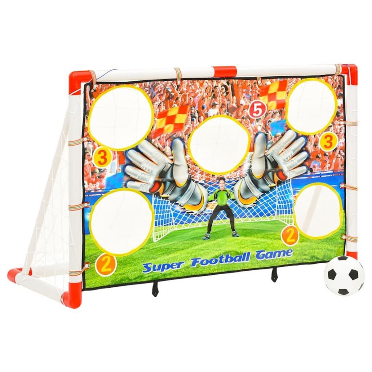 VIDAXL Ensemble de buts de football enfant avec panneau 120x51x77,5 cm